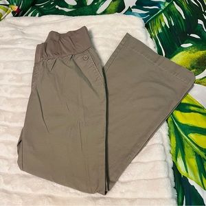 Gap Maternity Sz 8 Classic Boot Cut Low Rise Khaki Teacher Office Casual Pants